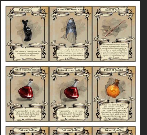Unleash the Power of Magic Item Cards in Your Next Adventure